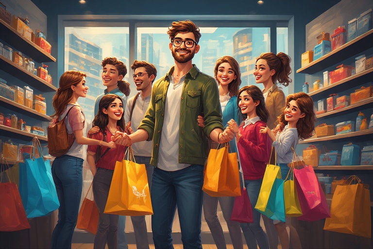 Local Customers shopping