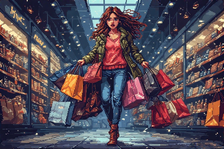 female customer shopping